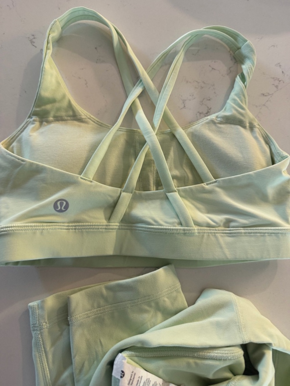 Lululemon Matching Set | Energy Bra + Align Leggings | Mint Green | Size 4 - Picture 2 of 6
